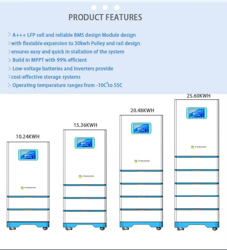 Pinsheng Солнечная высокое напряжение 10Kwh 300Ah 48V 200Ah Lifepo4 батарея Умные Bms Литий-ионные батареи Солнечная энергия