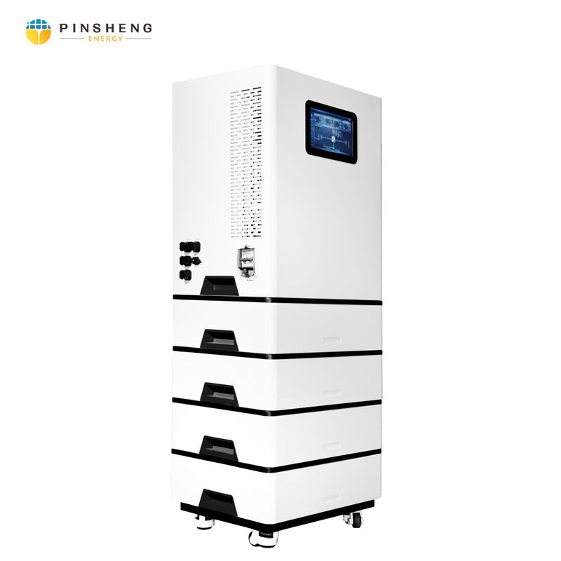Pinsheng All in One Stacked Modules 51.2V LiFePO4 Литийная батарея 10Kwh 20Kwh Батарея для хранения энергии и гибридный инвертор 10Kw